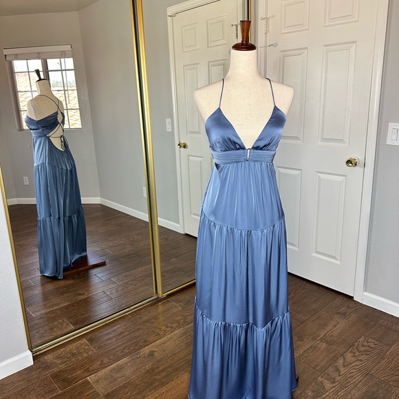 Maxi dress in slate blue by Edit by Nine available in S/M/L - Picture 3 of 6